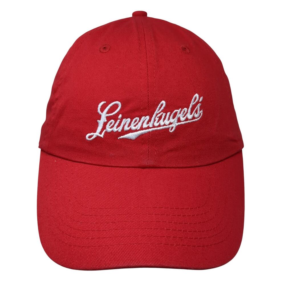 Leinenkugel's Slideback Hat Red One Size Adjustable Embroidered 6 Panel